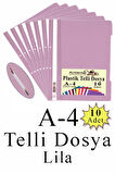 Telli Dosya Plastik A4 10 lu 1 Paket Poşet Dosyalara Uyumlu Ekonomik Kaliteli Şeffaf Kapak Telli Dosya Okul Büro Ofis