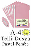 Telli Dosya Plastik A4 10 lu 1 Paket Poşet Dosyalara Uyumlu Ekonomik Kaliteli Şeffaf Kapak Telli Dosya Okul Büro Ofis