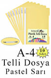 Telli Dosya Plastik A4 10 lu 1 Paket Poşet Dosyalara Uyumlu Ekonomik Kaliteli Şeffaf Kapak Telli Dosya Okul Büro Ofis