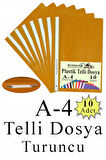 Telli Dosya Plastik A4 10 lu 1 Paket Poşet Dosyalara Uyumlu Ekonomik Kaliteli Şeffaf Kapak Telli Dosya Okul Büro Ofis