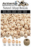 Naturel Ahşap Boncuk 250 li 1 Paket Jüt İpi Ham Boyanabilir Ahşap Yuvarlak Doğal Boncuklar Takı Tasarım Ektinlik Kreş