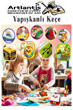 Yapışkanlı Keçe 50x70 cm 10 Renk 1 Paket 2.0 mm Renkli Hobi Keçesi Elişi Keçe Kumaşı Anasınıfı Kreş Okul Öncesi El Sanat