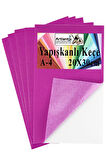 Yapışkanlı Keçe A4 20X30 cm 5 li 1 Paket 2.0 mm Kendinden Yapışkanlı Renkli Hobi Keçesi Elişi Keçe Kumaşı Anasınıfı Kreş