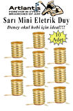 Altı Sarı Mini Duy 10 Adet Deney Duyu Proje İçin Küçük Ampul Yuvası Minyonet Duy Okul Sınıf Elektrik Devre Deney Duyusu