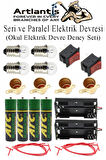Seri ve Paralel Basit Elektrik Devresi 1 Paket Deney Seti Sarı Mini Duy 4 Adet Mini Ampul 4 Adet Anahtar İş Eğitimi Seti