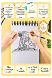 Telli Eskiz Defteri A3 Spiralli 50 Yaprak 1 Adet 120 gr 297x420 mm Karakalem Sketch Book Üstten Açılmalı Ezkiz Defteri