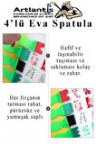 Eva Spatula 4 lü 1 Paket Plastik Doku Tarağı Fırçası Okul Öncesi Boya Sünger Fırça Seti Çocuklar İçin Plastik Saplı