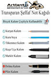 Yapışkanlı Şeffaf Not Kağıdı 50 Yaprak 2 Paket Kare Transparan Postit 75x75mm Yarı Saydam İşaretleyici Aydınger Not