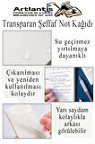 Yapışkanlı Şeffaf Not Kağıdı 50 Yaprak 2 Paket Kare Transparan Postit 75x75mm Yarı Saydam İşaretleyici Aydınger Not