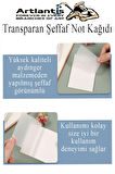 Yapışkanlı Şeffaf Not Kağıdı 50 Yaprak 2 Paket Kare Transparan Postit 75x75mm Yarı Saydam İşaretleyici Aydınger Not