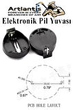 Elektronik Pil Yatağı 3 Volt 1 Adet CR2032 CR2025 CR2016 Para Düğme Pil Yatağı Rcb Pil Tutucu Bios Devre