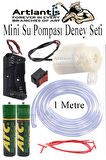 Mini Su Pompası Deney Seti 1 Adet Hortum Pil Yatağı Anahtar Mikro Dalgıç Pompa Solonoid Su Pompası Küçük Akvaryum Motoru
