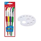 Fırça Seti 4 lü ve Resim Paleti 1 Adet Faber Castell Resim Paleti