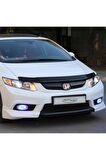 Honda Civic 9 Ön Kaput Koruma Rüzgarlığı 3mm Akrilik (ABS) Parlak Siyah Deflektör 2012-2016