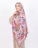 Luissa Bambu Kraş Şal Pastel Desen Vizon