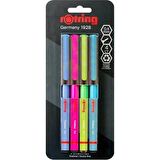 Rotring Fineliner Ince Keçe Uçlu Kalem 4'lü Canlı Renkler