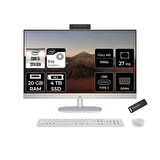 HP 27-CR0009NT i5 1335U 20GB 4TB SSD Intel Graphics 27" FHD IPS FDOS All In One PC Beyaz & PER4