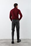 Erkek Likralı Straight Fit Jean Pantolon Siyah