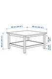 HEMNES Orta Sehpa, Beyaz Vernik-Açık Kahverengi, 90x90 cm