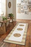 Özlem Gold Modern Dijital Baskı Yıkanabilir Kaymaz Yolluk Halı