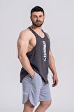 Gymwolves Erkek Spor Atleti Füme | Workout Tanktop | Comfortable Serisi
