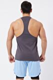 Gymwolves Erkek Spor Atleti İnce Askılı | Füme | Stringer | Workout Tanktop |