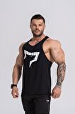 Gymwolves Erkek Spor Atleti Siyah | Workout Tanktop | Wolf Serisi