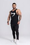 Gymwolves Erkek Spor Atleti Siyah | Workout Tanktop | Wolf Serisi
