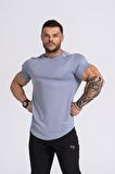 Gymwolves Pro Air Erkek Spor Tişört Açık Gri | Workout Tanktop | Never Give Up | Pro Serisi