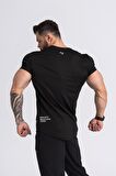 Gymwolves Pro Air Erkek Spor Tişört Siyah | Workout Tanktop | Never Give Up | Pro Serisi