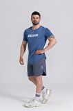 Gymwolves Erkek Spor Tişört İndigo | Workout T-Shirt