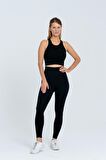 Gymwolves Kadın Halter Yaka Dikişsiz Spor T-Shirt | Crop Tops |