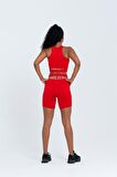 Gymwolves Kadın Halter Yaka Dikişsiz Spor T-Shirt | Crop Tops |