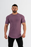 Gymwolves Erkek Spor T-Shirt | T-shirt | Mor | Workout Tanktop | Never Give Up |