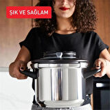 Tefal P4550632 Clipso+ Chef 4.5 Litre 4 Pişirme Programlı Düdüklü Tencere - 1510002661