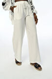 KADIN BELİ LASTİKLİ RAHAT KALIP BOL PAÇA DÜZ RENK PANTOLON