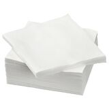 IKEA 70 Adet Eterısk  Şık Sunum, Davet, Yılbaşı Özel Tasarım Peçete Beyaz Renk 33 X 33 cm Peçete