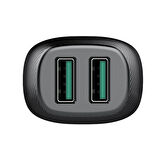 Micro 15W Araç Çakmaklık Şarj Aleti Karbon Xiaomi Huawei Samsung Oppo Uyumlu Hızlı Araba Şarz Cihazı