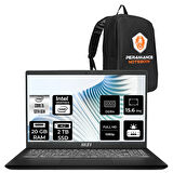 MSI Modern 15 H i5 13420H 20GB 2TB SSD 15.6" FHD FDOS Taşınabilir Bilgisayar & ÇANTA