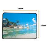 Bilgisayar Keyfi için Ada Manzara Motifli 25x32CM Mini Mouse Pad
