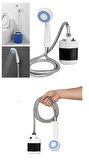 Seyahat için USB Şarjlı Taşınır Tatil Kamp El Duş Banyo Pompası Başlık Hortum Seti