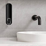 Lavabo Aparatı için 300ML Duvara Monte Siyah Banyo Mutfak Sıvı Sabunluk Dispenser