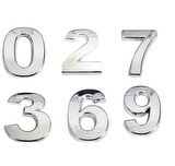 Büro Ev Dekoru için 2,5CM Krom Kaplı Plastik Kapı Numarası