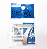 Büro Ev Dekoru için 4CM Krom Kaplı Plastik 7 No Kapı Numarası