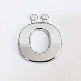 Büro Ev Dekoru için 9CM Yapışkanlı Krom Ö Harfi