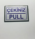 Büro İş Güvenliği için 10x7CM Mini Yapışkanlı Pull Çekiniz Uyarı Tabelası