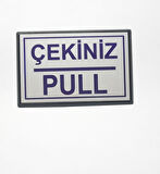 Büro İş Güvenliği için 10x7CM Mini Yapışkanlı Pull Çekiniz Uyarı Tabelası