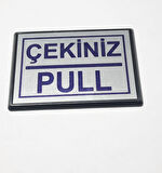 Büro İş Güvenliği için 10x7CM Mini Yapışkanlı Pull Çekiniz Uyarı Tabelası