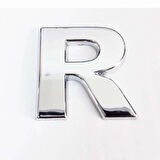 Büro Ev Dekoru için 9CM Yapışkanlı Krom R Harfi