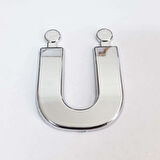 Büro Ev Dekoru için 9CM Yapışkanlı Krom Ü Harfi